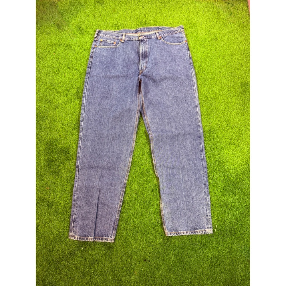 Levis 550 Relaxed Fit Tapered Leg Jeans Mens 42x34 Medium Wash Blue Denim